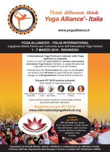 Yoga Alliance (Italia/International) -Media partner International Yoga Festival 2018/2019